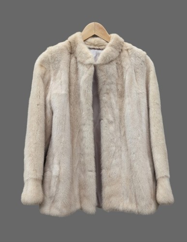 Vintage cream mink fur short - cream,