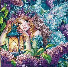 Lilac Fairy Genie - 14 Count Cross Stitch Kit - Aida Size 34 x 34cm