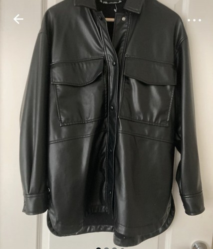 Zara faux leather jacket size - leather,