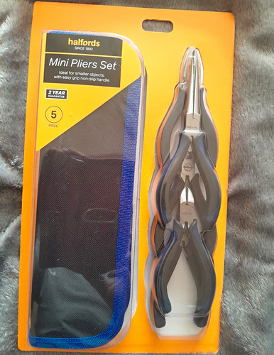 New halfords 5pc mini pliers - new!,