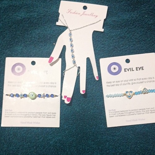 Evil eye blue beaded - evil, chain