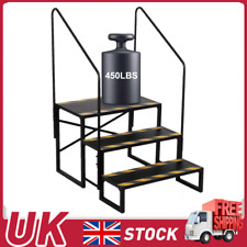 RV Steps 3-Step RV Stairs 450 LBS Handrail Carbon Steel RV Trailer Camper