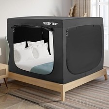 Yavil Bed Tent Canopy, Portable Dream Tent Indoor Sleeping 93% Blackout, King