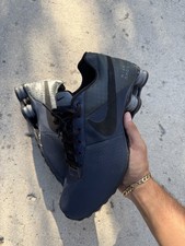 Nike Shox shoes mens size 13 Deliver blue vintage leather 317547-406 sneakers