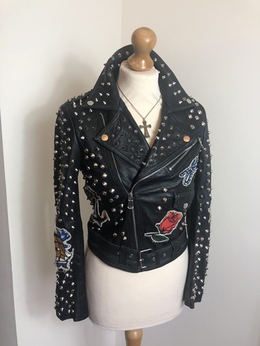 Zara studded real leather