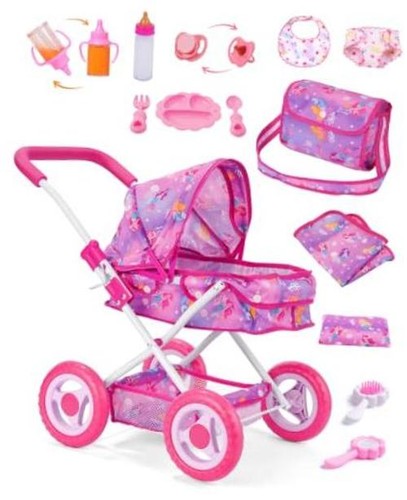 Piece baby doll stroller - 14-piece,