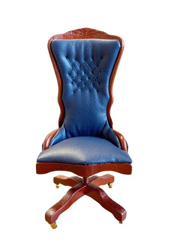 Dolls house mahogany - house, blue