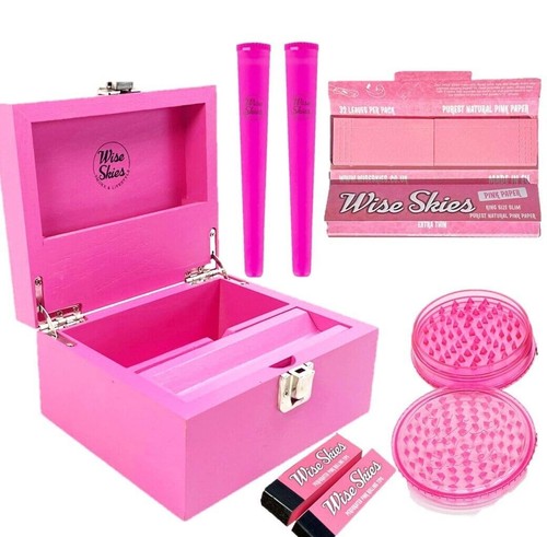 Pink stash box - rolling, papers