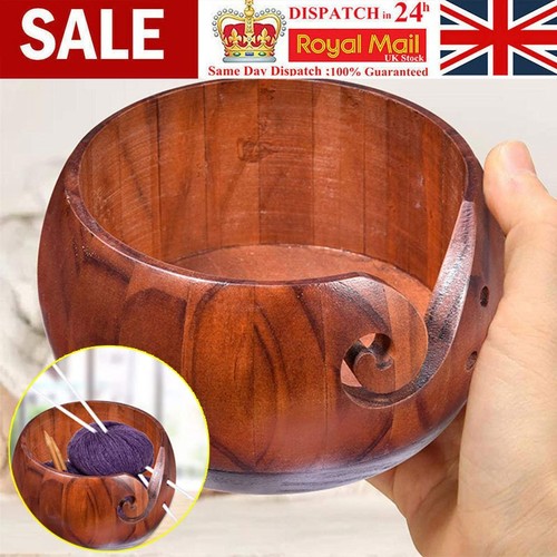 Large wooden yarn bowl - wooden,