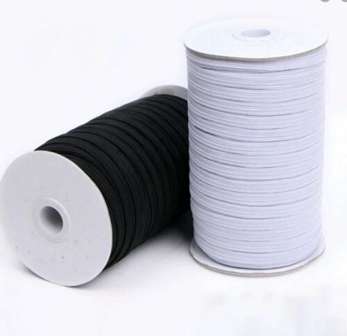 Flat white elastic - flat,