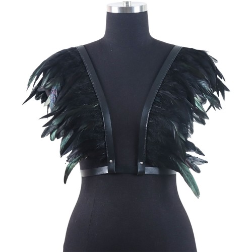 Feather shrug shawl punk - shrug,
