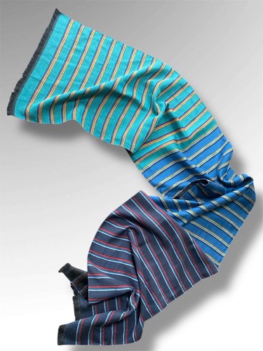 Colour block stripe silk and - block,