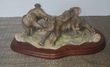 Playing Baby Elephants Border Fine Arts Sculpted Richard Roberts 1995 Wildlife 
