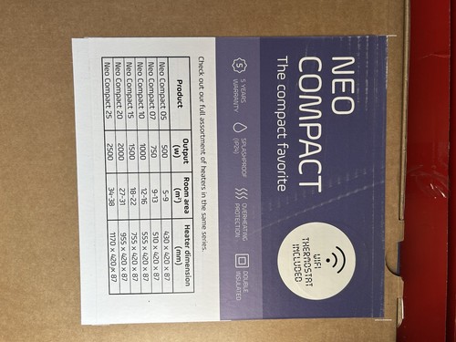 Electric wall heater 750w