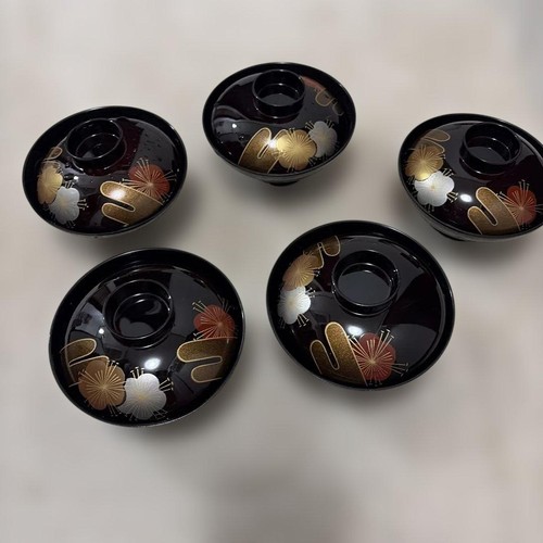 Japanese lidded soup - bowls, set