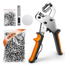 EYELET PLIERS HOLE PUNCH COMPLETE TOOL KIT SET WITH 500PCS EYELETS CRAFT KIT