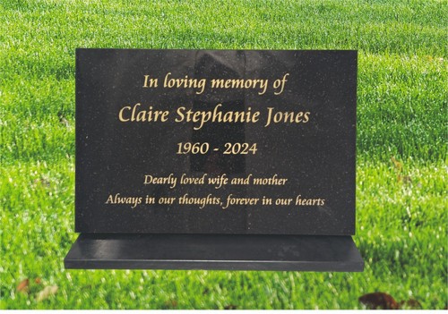 Granite memorial plaque with - memorial,