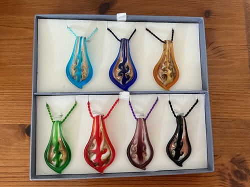 Murano glass pendant boxed set - glass,