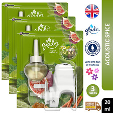 Glade Electric Plugins Scented Oil Refill Air Freshener Acoustic Spice 20ml x3