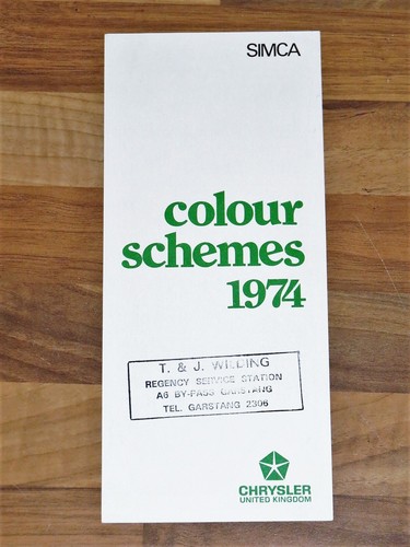 1974 simca colours - 1974,