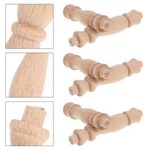 6pcs wooden balusters durable - wooden,