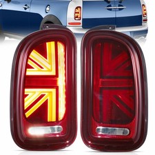 Pair VLAND Red LED Rear Tail Lights For 2007-2013 MINI Cooper Clubman Sequential