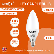 E14 LED Candle Light Bulbs 8W