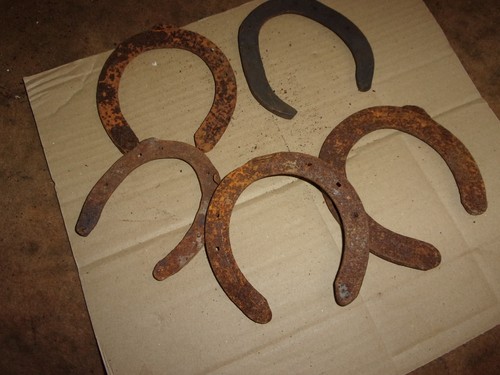 Real used horseshoes - horseshoes, x5