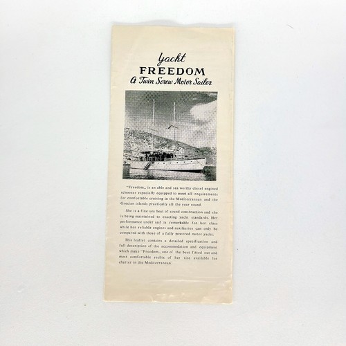1940s yacht freedom travel - yacht,