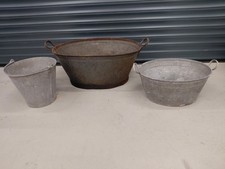 Vintage Galvanised Baths And