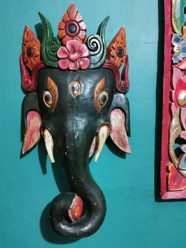 Lord ganesh wall mask hand - wall,