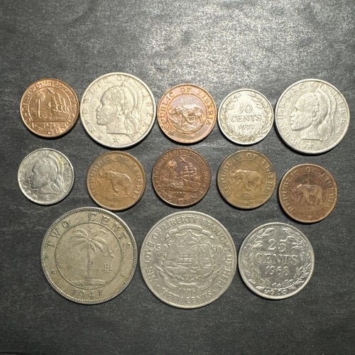 Liberia coin collection lot - liberia,