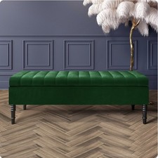 Velvet Ottoman Bench, Shoe