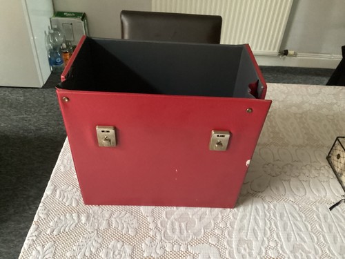 Red vinyl record - record, case