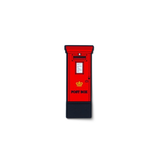 Red post box magnet - red,