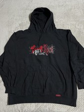 Hard Rock Cafe New York Black Hoodie Pullover  embroidered Red Logo XXL Mens