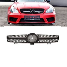 Twin Blade Front Grille Black / Chrome Sport for Mercedes CLS C219 W219 04-08
