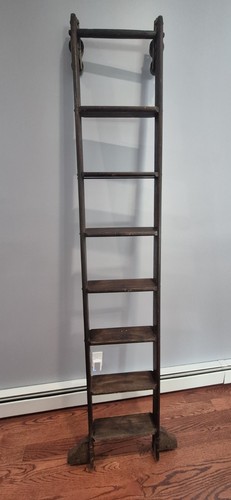 Antique oak rolling - antique, library