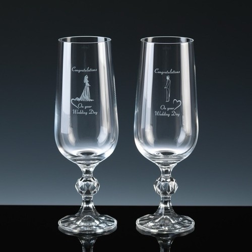 Pair claudia crystal - claudia, glass