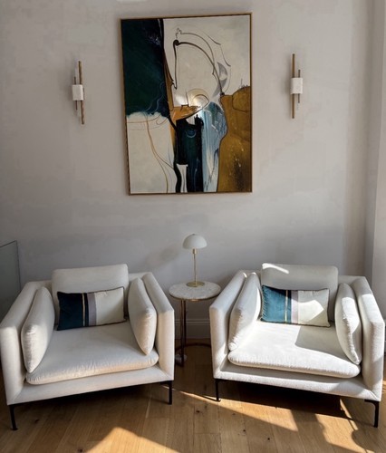 Pair large white - white, lounge