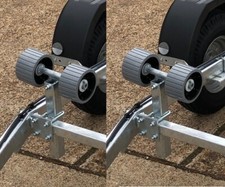 Ribbed Side Non Marking Boat Trailer Roller Kit Set 4 Rollers 2 Brackets 2 Posts