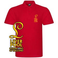 Liverpool 20 League Champions of England Polo Shirt 2025 CREST Unofficial