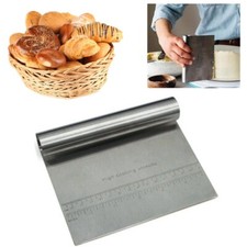 Stainless Steel Dough Bench Scraper Cake Slicer Pastry Cutter Baking Tool