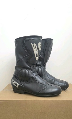 Sidi black leather motorcycle - sidi,