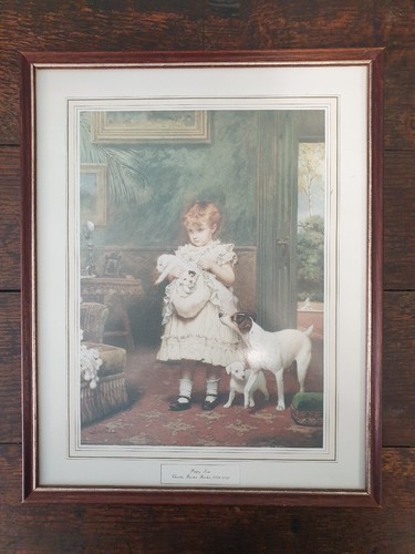Vintage framed print puppy - vintage,,