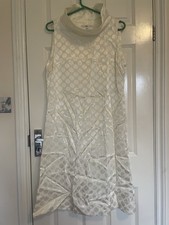 H&M long frock dress white -