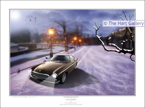 Volvo p1800 car fantasy - p1800, art