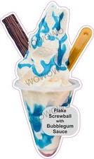 Ice cream van sticker Flake