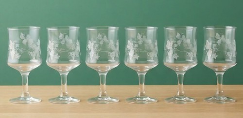 Vintage etched wine - etched,