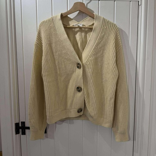 Rib knit cream - h&m, cardigan
